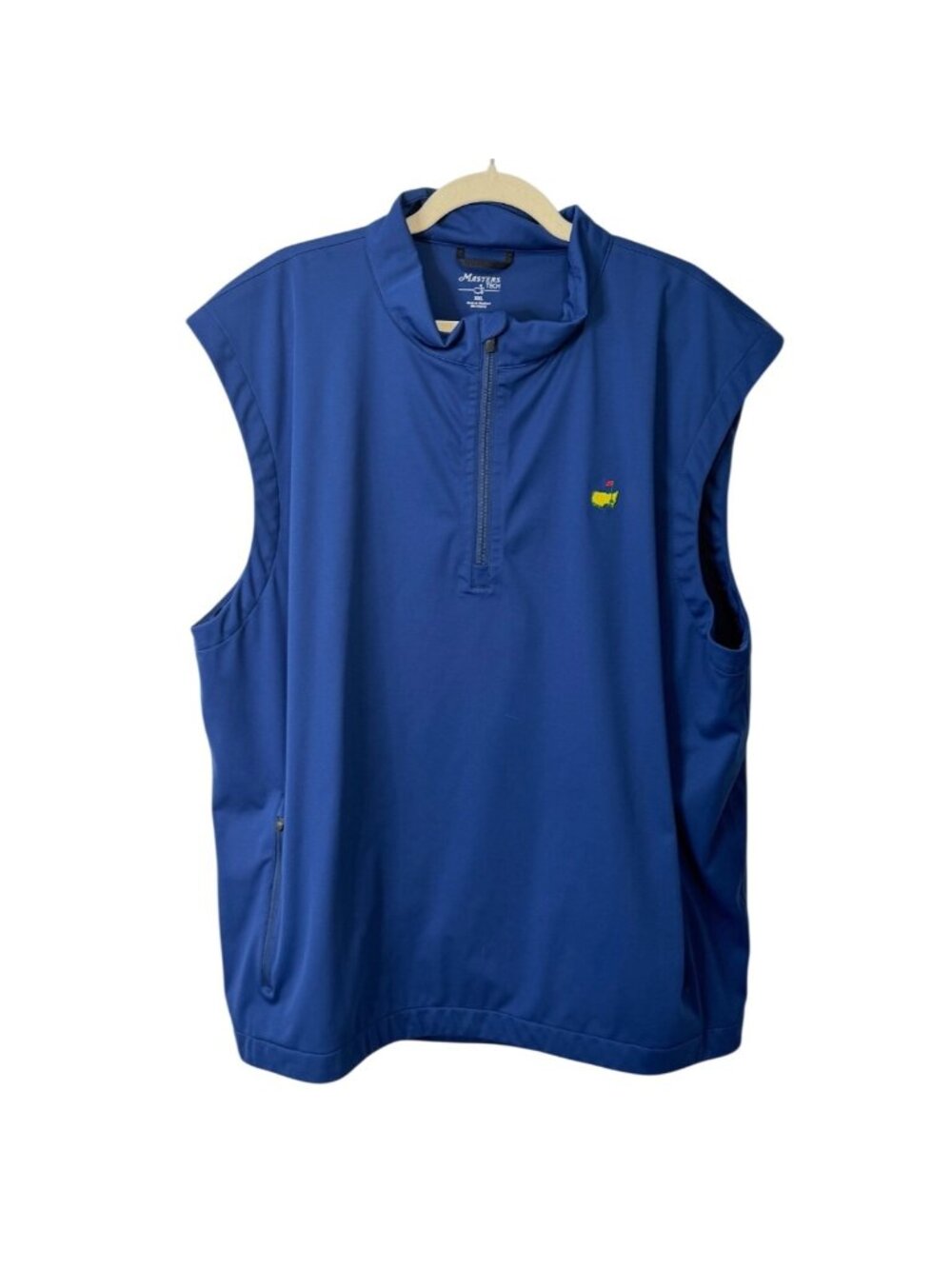 Masters Tech Mens Size XXL Sleeveless Golf Vest 1/4 Zip Blue